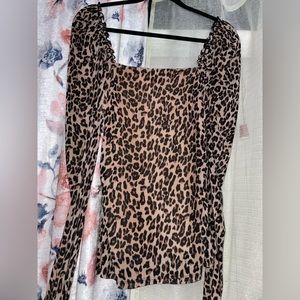 Long Sleeve Cheetah Top